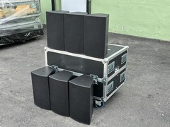 (6) Electro-Voice EVU Series Custom Loud Speakers w/ 8×8 Drivers w/case#7144.THS
