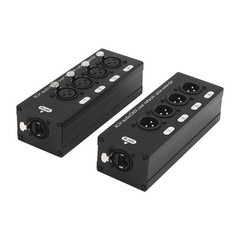 2Pcs 4 Channel Audio Network XLR Male Female to Single Ethercon Cable Extender