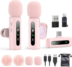 USB C Lavalier Microphone Wireless Mini Mic for Type-C Android Phone/Tablet/Pc