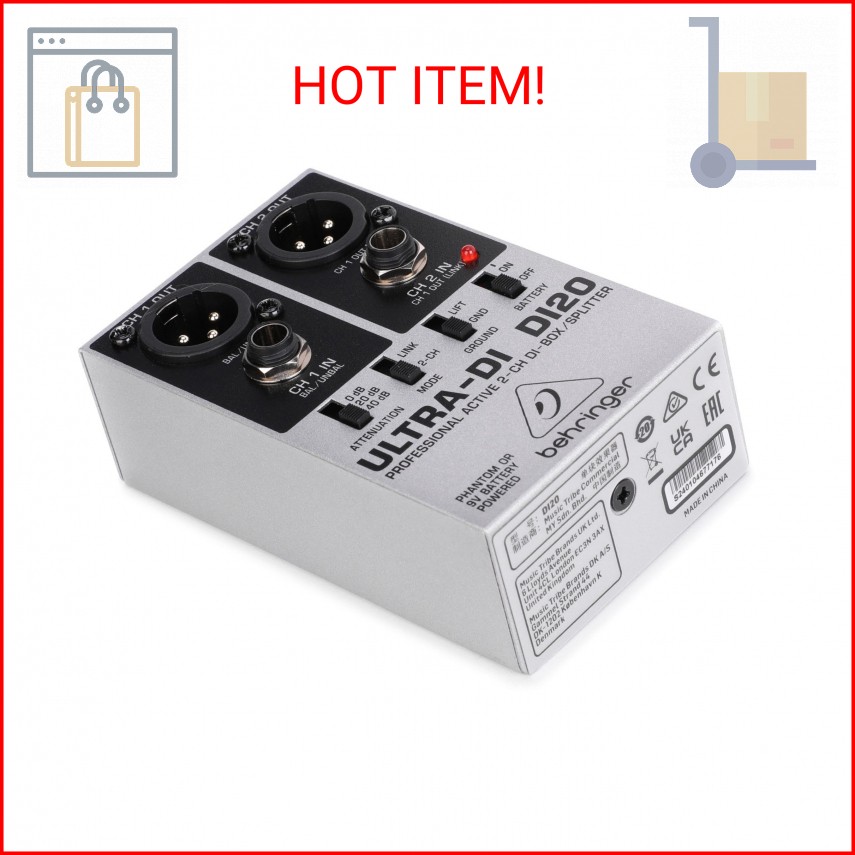 Behringer Ultra-Di Di20 Professional Active 2-Channel Di-Box/Splitter