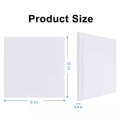 0.4 In. X 9 In. X 9 In. Fabric Square Self-Adhesive Sound Absorbing Acoustic Pan