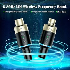 JOYO 5.8GHz Wireless Microphone System XLR Transmitter Receiver 100FT Range NEW!
