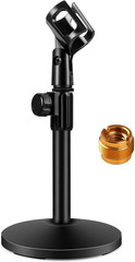 Innogear Desktop Microphone Stand, 1 Pack Upgraded Adjustable Table Mic Stand wi