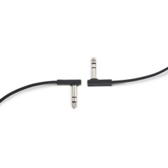 Rockboard Flat Patch TRS Cable, 30 cm 12″, Black 2-PACK