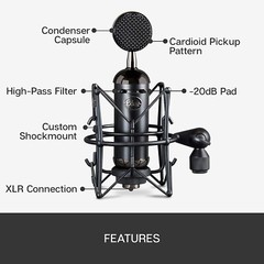 Blue Microphones RED Spark SL Large-diaphragm Condenser Microphone & Shock Mount
