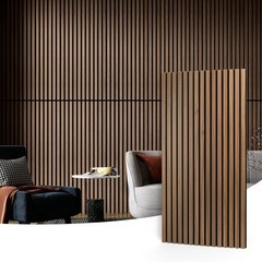 2 Eco-Friendly Walnut Acoustic Panels – 3D Sound Insulation Design, 47.2″x23.6″