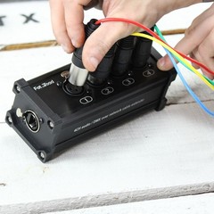 4 Channel DMX Hub XLR Cable Extender 2 Pack Set | RJ45 Ethercon Wire Live Stage