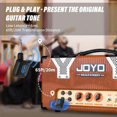 Wireless Guitar System 5.8Ghz Wireless Guitar Transmitter Receiver with Charging