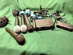 Pyle 2-Channel UHF Wireless Handheld Mic System PDWM3375 w/ 4 Mics + Accessories