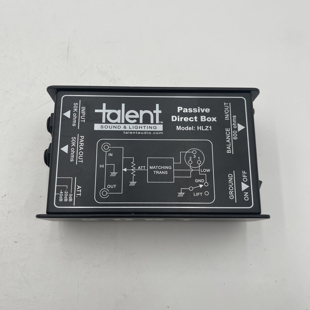 Talent Sound & Lighting Passive Direct Box HLZ1