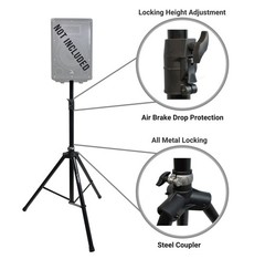 Harmony Audio 10″ Concert Series Powered PA Speakers (2) with Tripod Stands