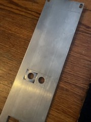 Blank Silver Metal Two 2 Rack Space Panel Heavy Duty Steel Spacer Punch outs #1