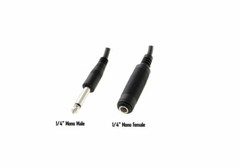 50FT 50 Foot Mono 1/4″ 6.35mm TS Male to Female Guitar Audio Extension Cable