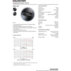 Pair Celestion CDX1-1745 Ferrite 1″ Compression Driver 75W