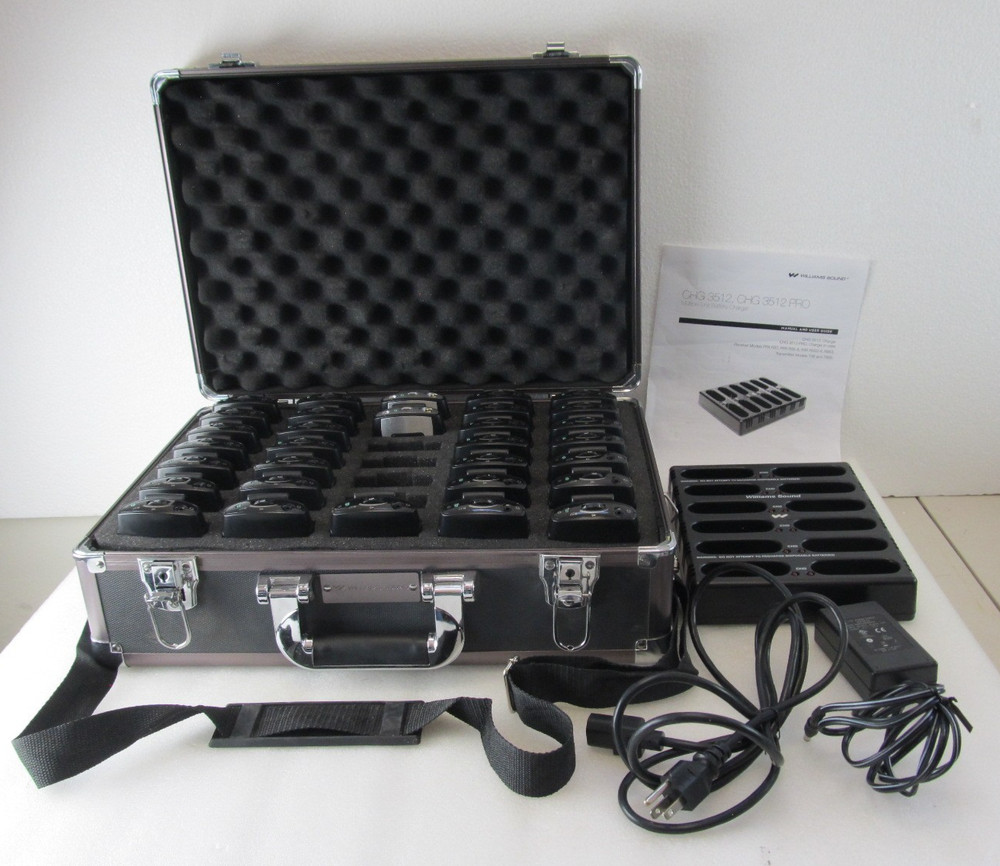 Williams Sound AV 29x R37 Receivers + 2x PPA T46 Transmitters + CHG 3512 Charger