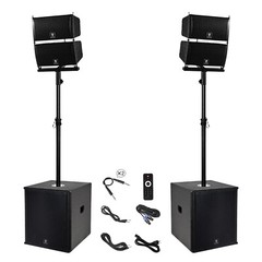 PRORECK Club 6000 15“ 6000W P.M.P.O Stereo PA Speaker System Combo Set Kalaok