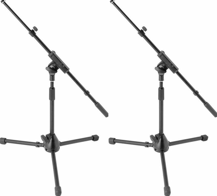 (2) New On-Stage Stands MS7411TB Short Microphone Stand for Amp Kick Snare