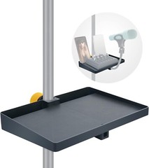 LINCO Adjustable Microphone Mic Stand with Clamp-On Rack Tray & Carrying Bag