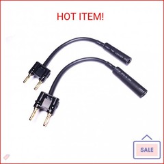 CNCESS CESS-081 Dual Banana Plugs to 1/4 TS Jack Speaker Cable Adapter, 2 Pack
