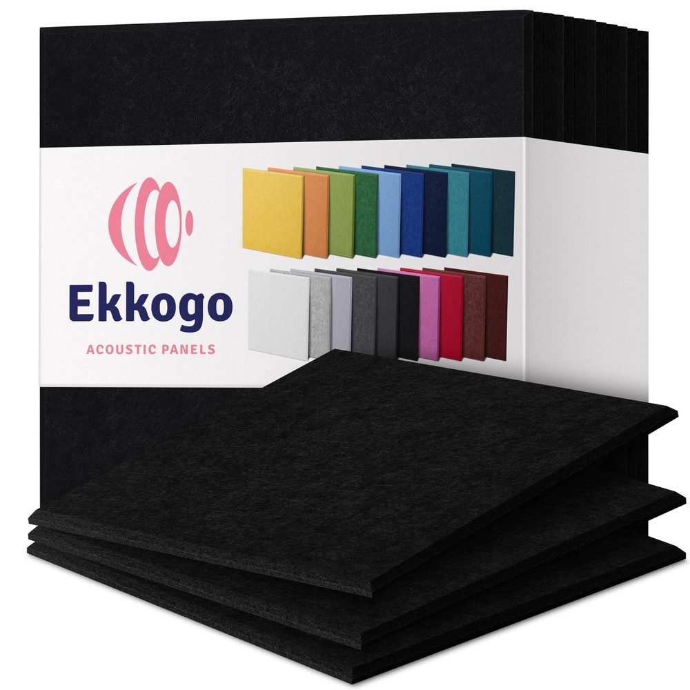 Acoustic Panels 12-Pack Soundproof Wall Panels 12X12X0.4 Sound Panels High De…