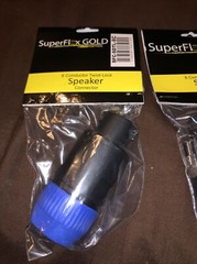 2 Twist-Lock Speaker Connectors 8 Pole by SuperFlex Gold JBL Commonly Use Them