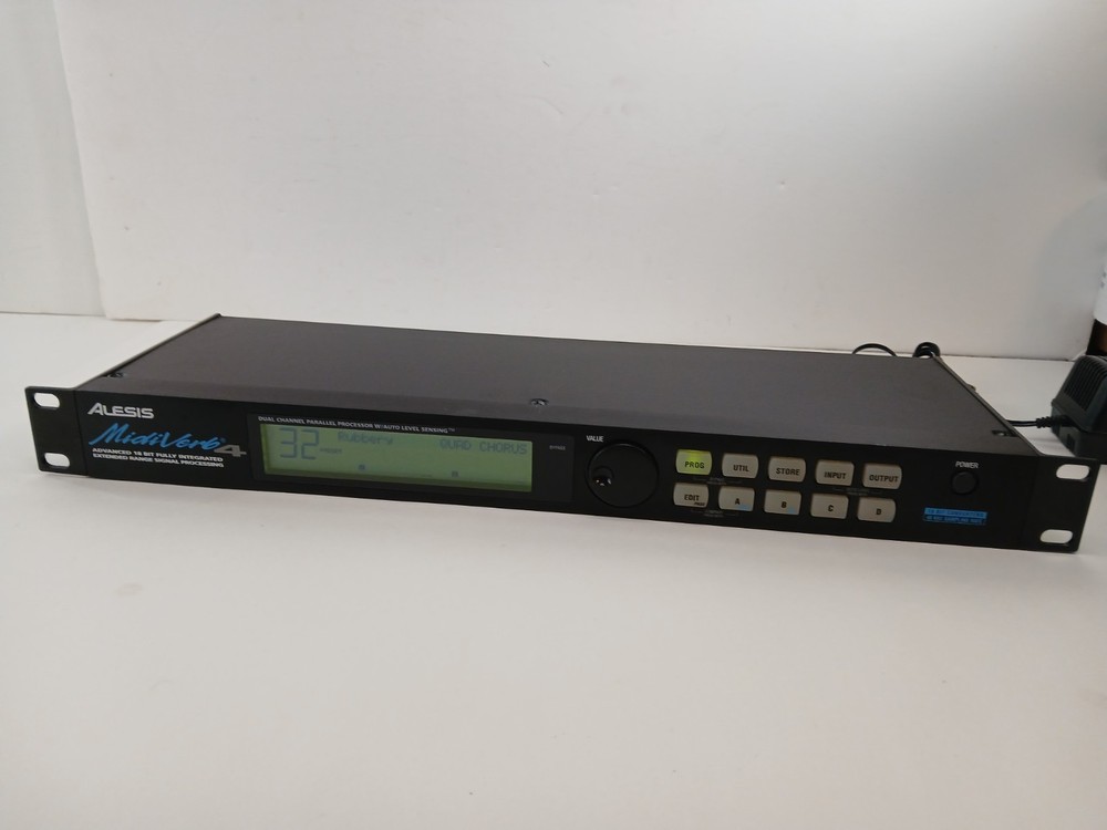 Alesis MidiVerb 4 Dual-Channel Multi-Effects Processor w/ Power Supply