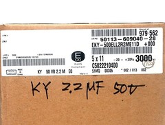 100pc Electrolytic Capacitor KY 2.2uF 50V +105℃ 5000hr Nippon Chemi-Con 5x11mm