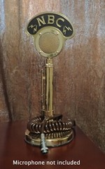 Custom Call Letters 4 Silver & Golden Eagle Astatic D-104 Vintage Microphones