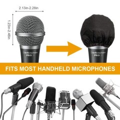 200 Pcs Funda Desechable Para Microfono Microfono De Mano No Tejido Parabrisa.