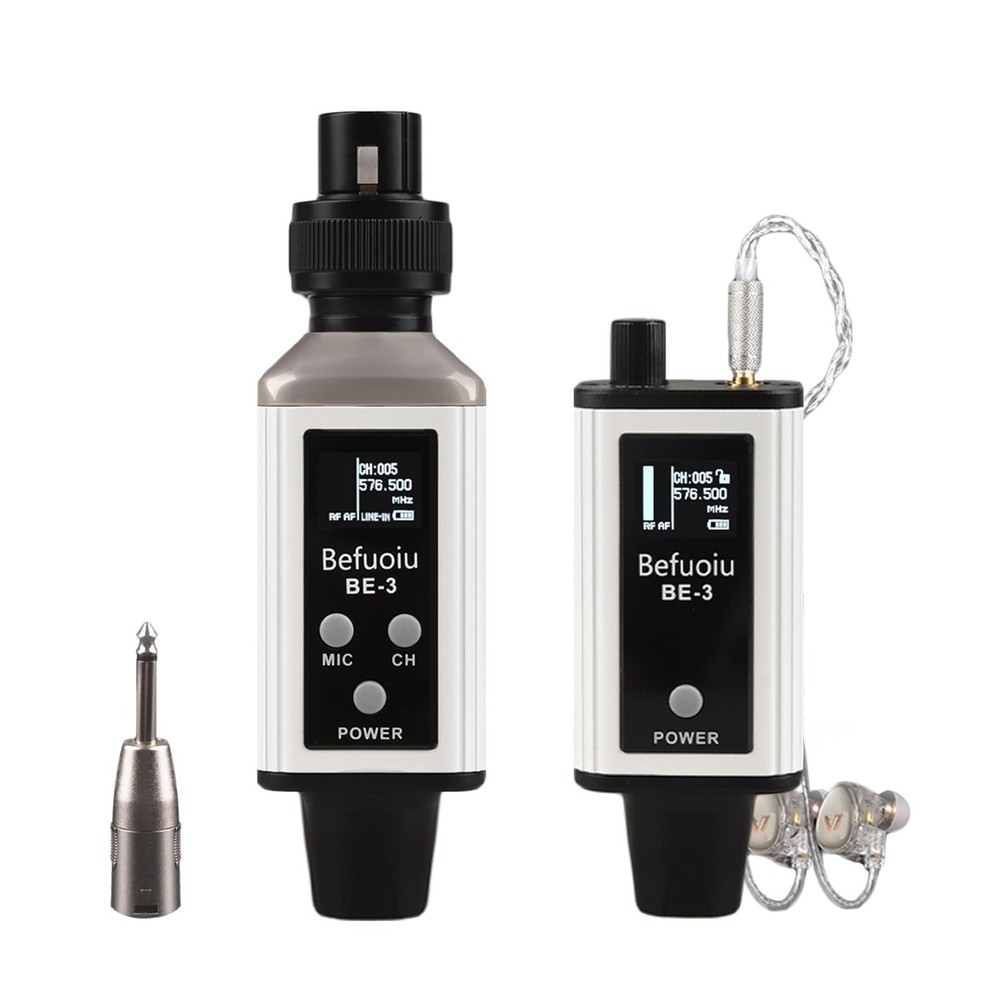 UHF Wireless In Ear Monitor System with Pro Earphone, Metal Wireless IEM System,