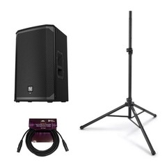 Electro-Voice EKX 12P 12 Inch 2 Way 1500W Powered Black Loudspeaker Bundle
