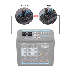 4 Chanel Mini Audio Mixer Bluetooth NEWB Sound Mixing Console Amplifier Studio