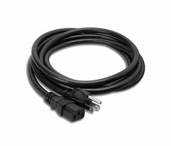 Hosa – PWC – 14 AWG, IEC C13 to NEMA 5-15P Power Cord – Black