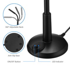Computer Mini Condenser Microphone USB Stand Recording Mic For PC Desktop Laptop