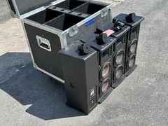4) DYNACORD VL 262 2 -WAY PASSIVE FULL RANGE SPEAKER W/ CASE #6569R (THS)