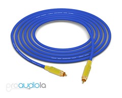 Mogami 2534 Quad Cable | Yellow Amphenol RCA to RCA | Blue 18 Feet 18 Ft. 18′