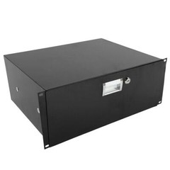 4U Professional Rack Case 19″ Steel Plate DJ Drawer Equipment Cabinet with Key