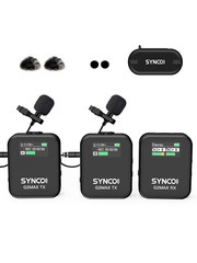 SYNCO G2A2 MAX 2.4G Wireless Lavalier Microphone 492FT 8H for Online Class Vlog