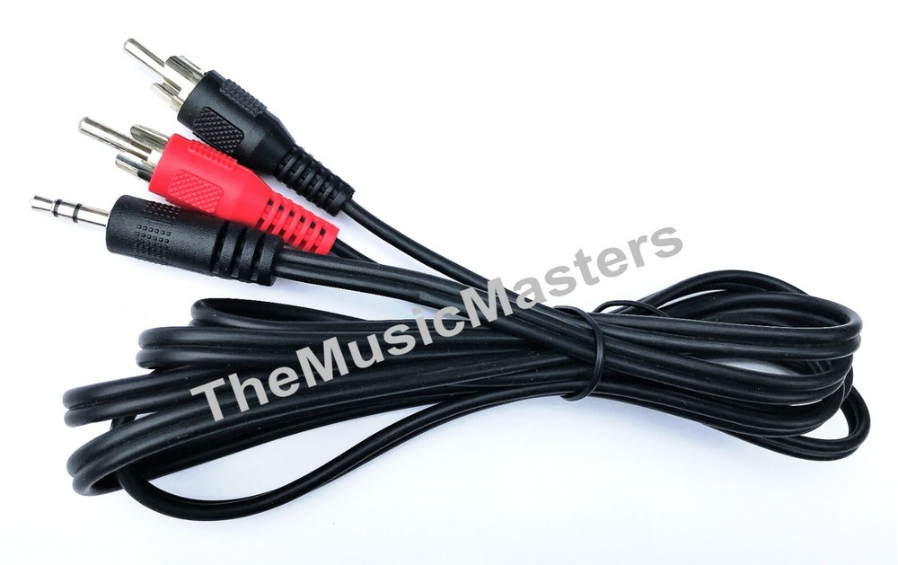 6′ ft 3.5MM (1/8″) Stereo Male to Dual RCA Plugs Premium Audio Cable Wire VWLTW