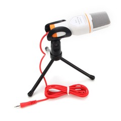 3.5mm Condenser Microphone Tripod Stand Mic for Studio Recording PC Laptop Game