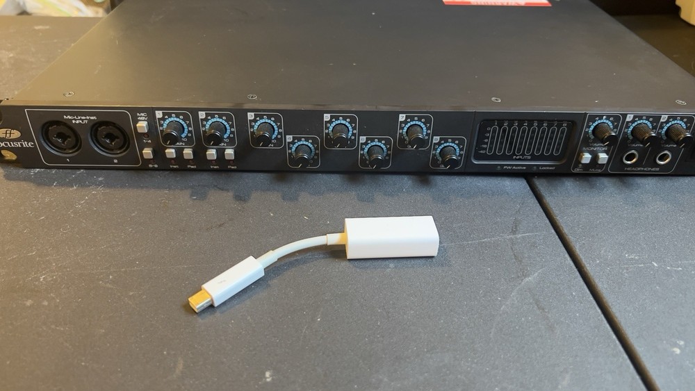 Focusrite Saffire Pro 40 FireWire Interface w/ Power Cord & Apple USB-C Adapter