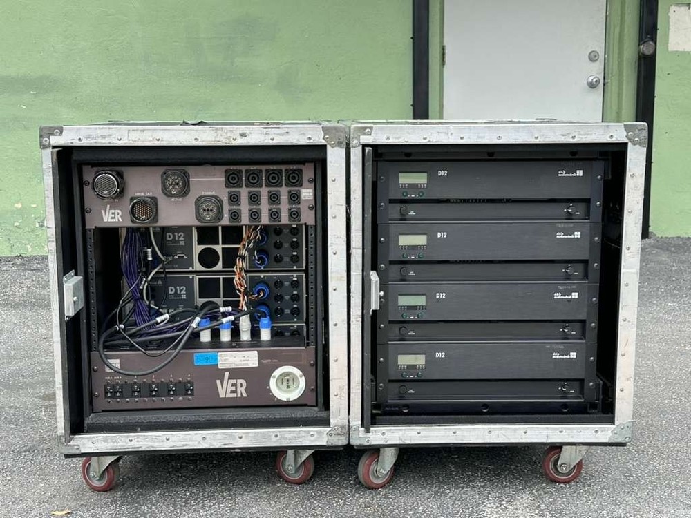 D&B Audiotechnik D12 Power Amp Rack PackageW/3 D12, Distro, Cables #1038/39.THS
