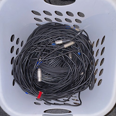 LOT OF 30 Black Shielded XLR Female to XLR Male Audio Cables