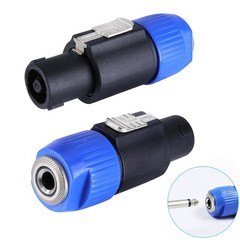 2PC Speakon to 1 4 Adapter Male Speak-On to 6.35mm Female Audio Speaker Plug