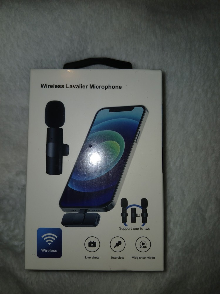 Wireless Lavalier Microphone ClipOn BluetoothMic For iPhone 17/17e/16e/15 ProMax