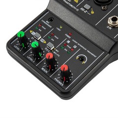 Bluetooth USB DJ Console +Sound Card Studio Mixer Mini Audio Mixer 2/4 Channel