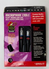 Planet Waves D’Addario Microphone Cable 3ft XLR Gold Plated NEW In Box PW-M-03