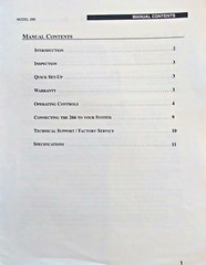 dbx Model 266 Compressor / Gate Module Unit Original Owner’s Manual Booklet.