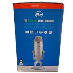 NEW Logitech Blue Yeti USB Microphone Silver Gaming Streaming Podcast 988-000103