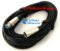 (2) Pack 30ft XLR Microphone Audio Cable M-F Mic Amp Powered Speaker Wire VWLTW
